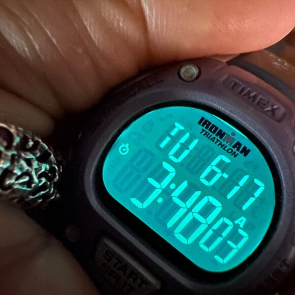 Timex Ironman Digital Watch Women Indiglo Dial Day Date Purple Bezel New Battery - Picture 10 of 12